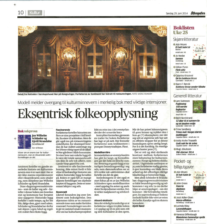 Bokanmeldelse sentiment aftenposten