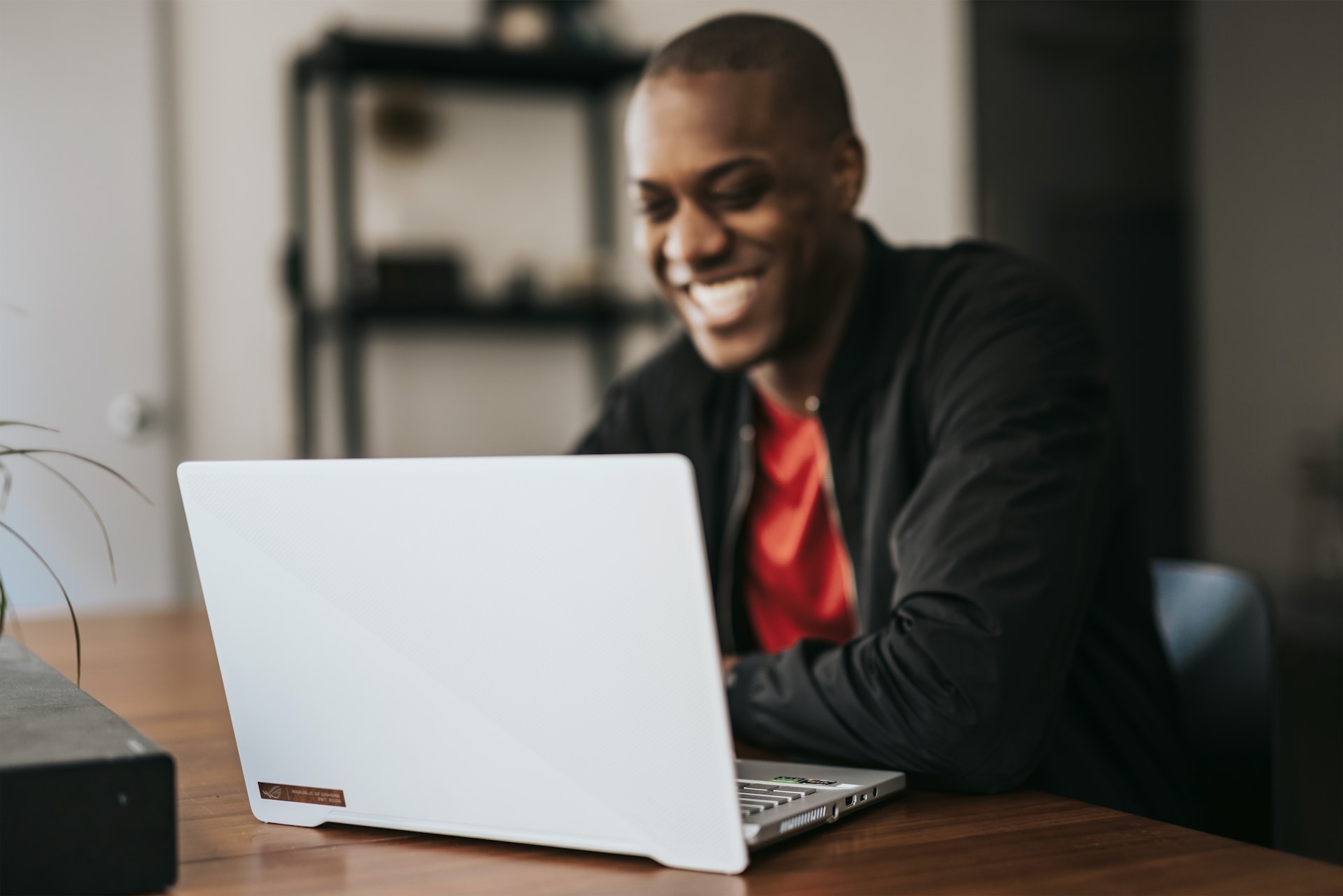 Person working on laptop
