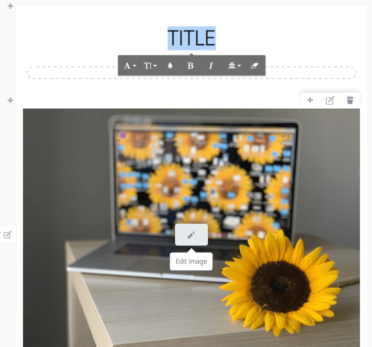 An Interface of an online HTML newsletter builder Publicate