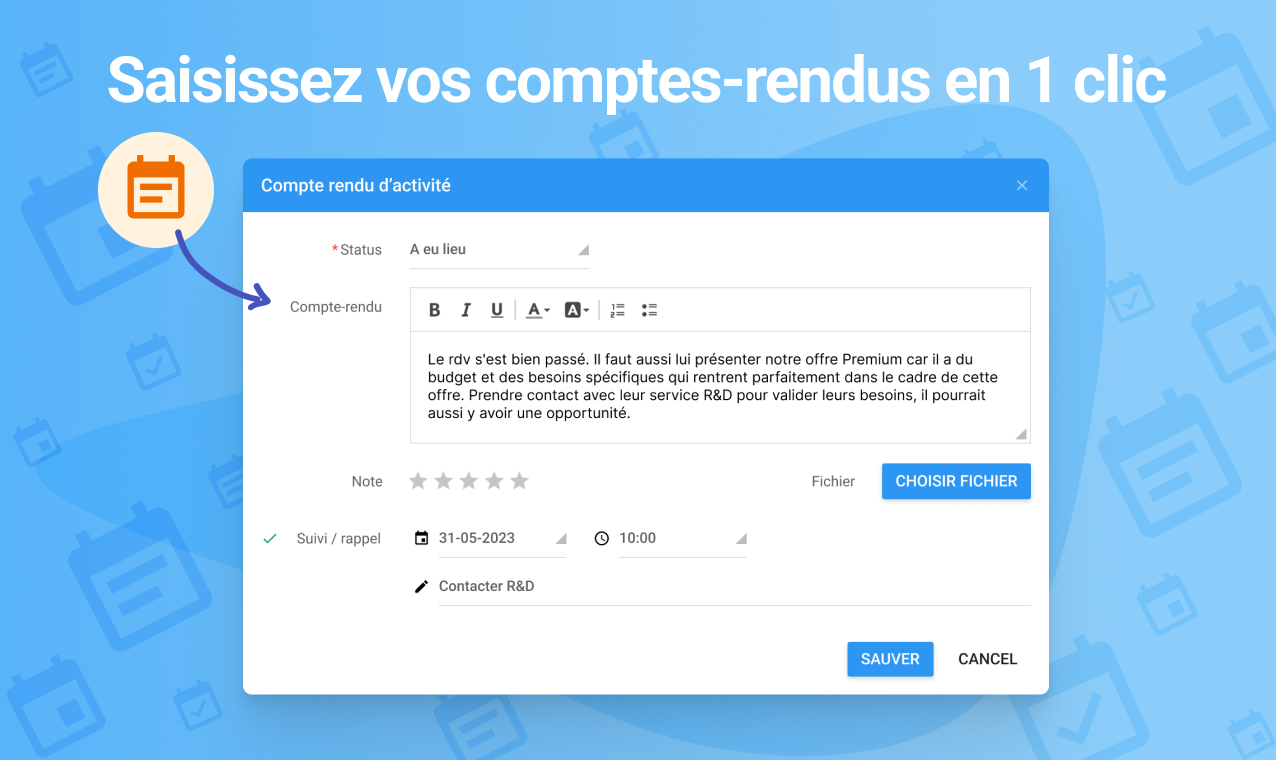 Compte rendu de rendez-vous