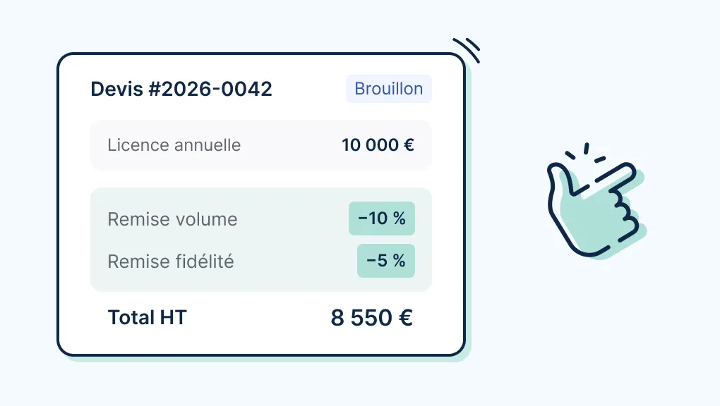 Comment calculer une remise en pourcentage sur un devis ?