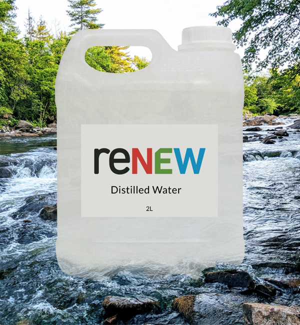 ReNew distilled water made from recycled wastewater