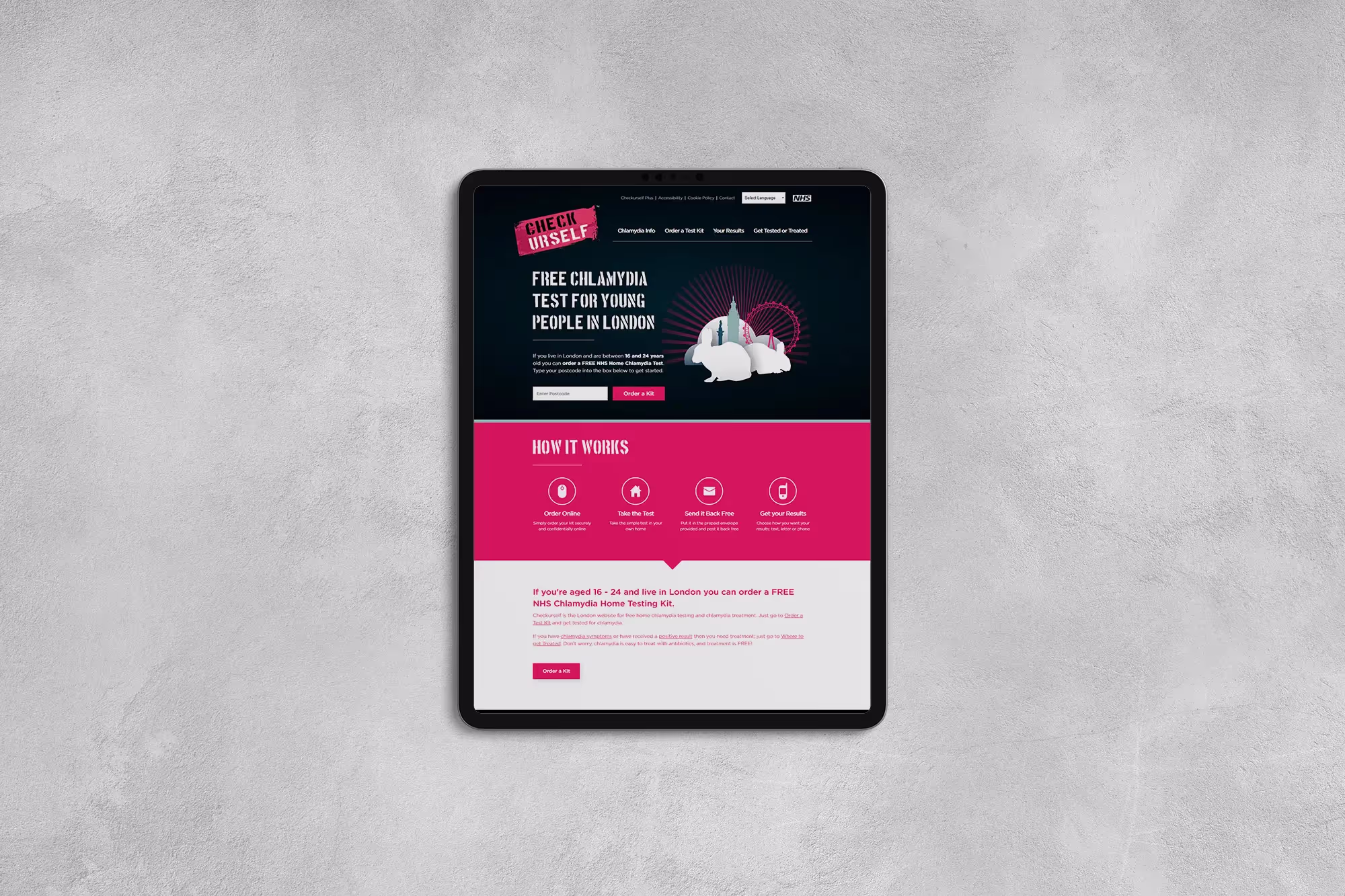 checkurself website tablet