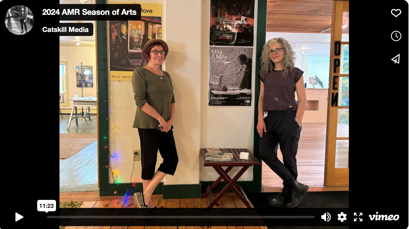 Lisbeth Firmin and Bea Ortiz standing in front of studio 