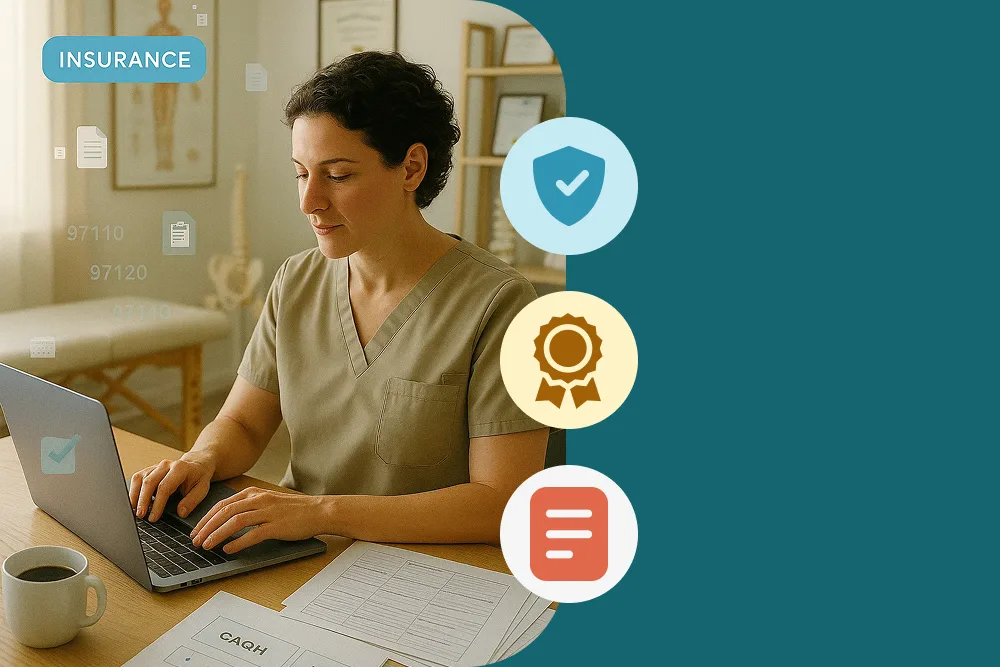 Chiropractor Filling Out Insurance Credentialing Forms