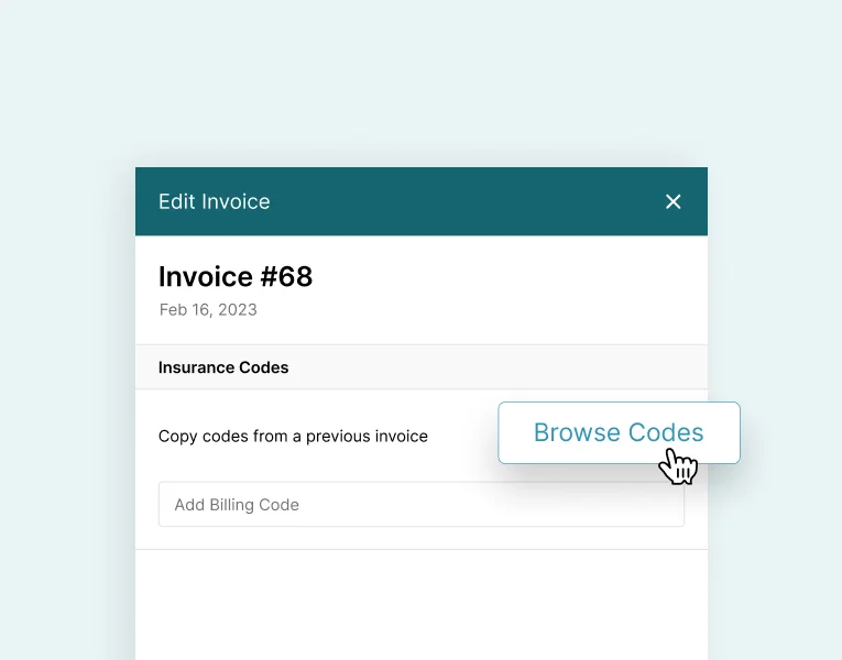 Insurance code recommendations for your invoices