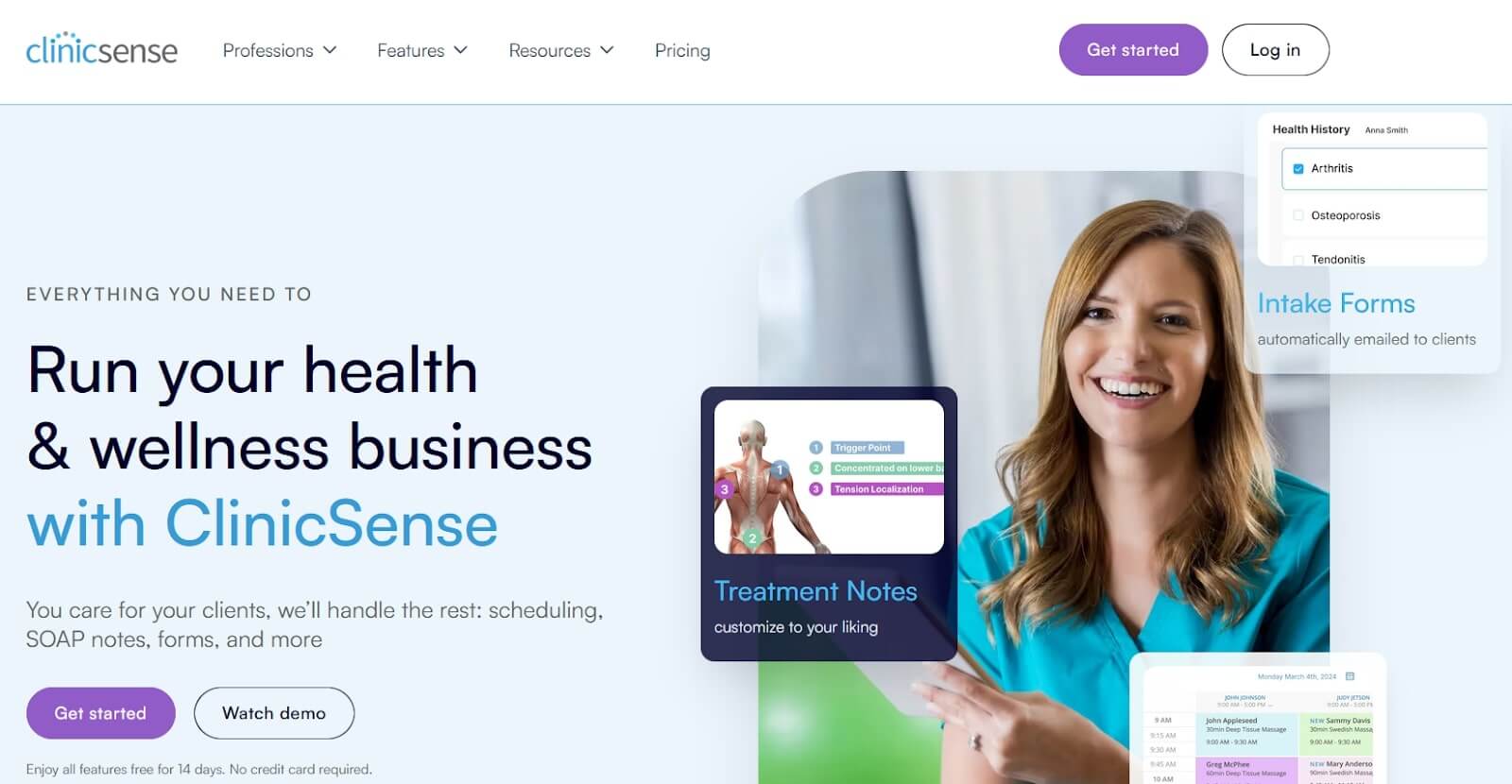 Top cloud-based Osteopathy Practice Management Software ClinicSense
