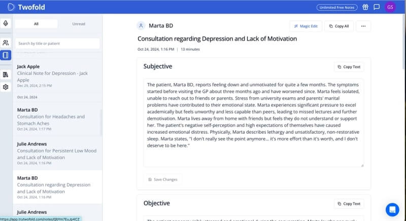 Best AI Scribe Tool For Small Clinics TwoFold