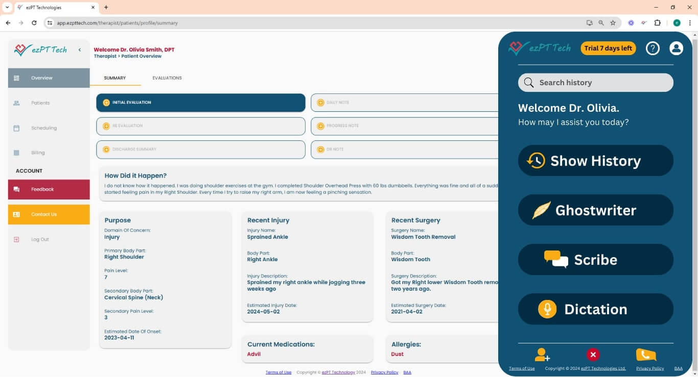 Best Physical therapy–focused documentation Software ezPT Tech