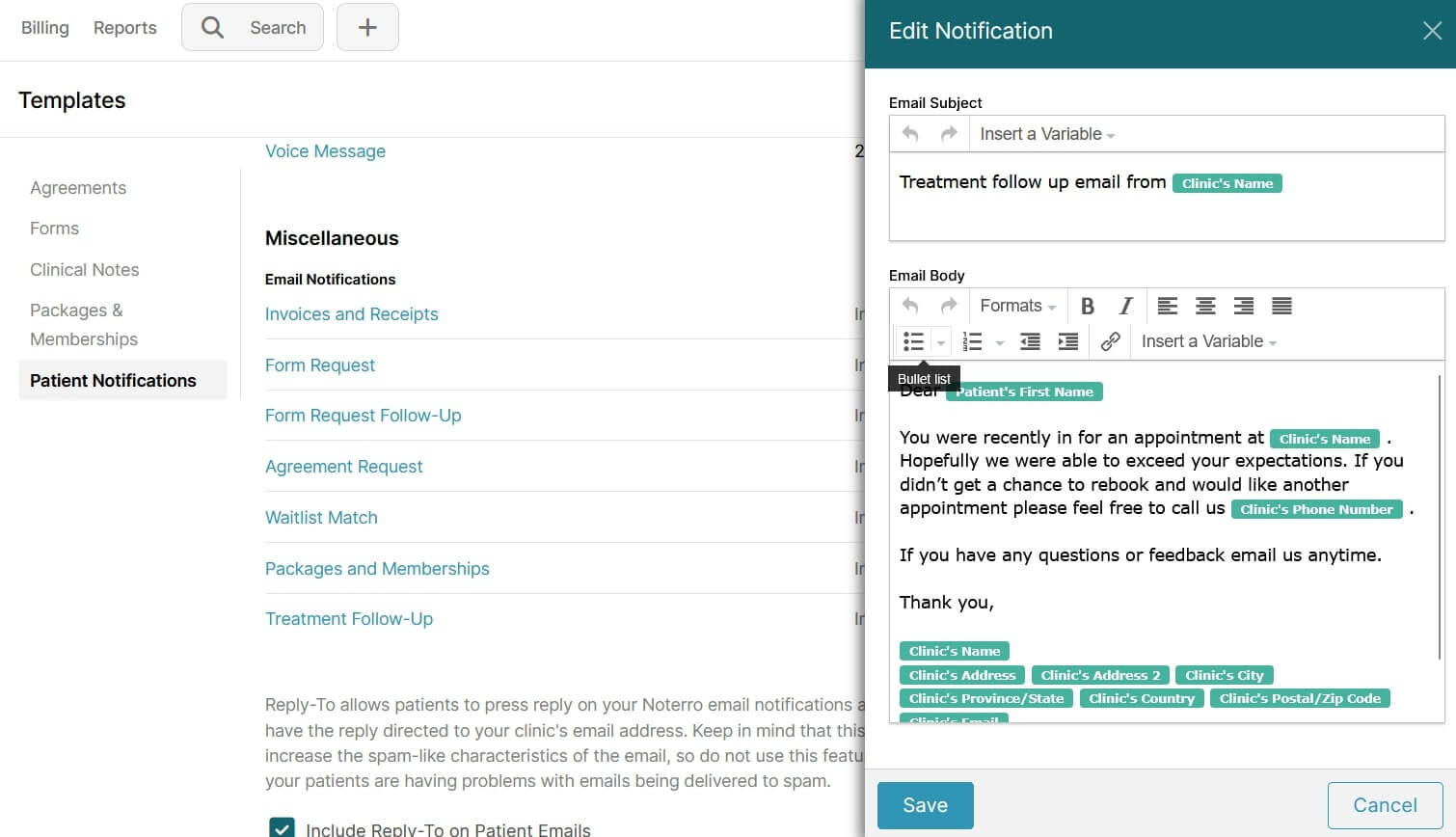 Treatment Follow-Up Email Template