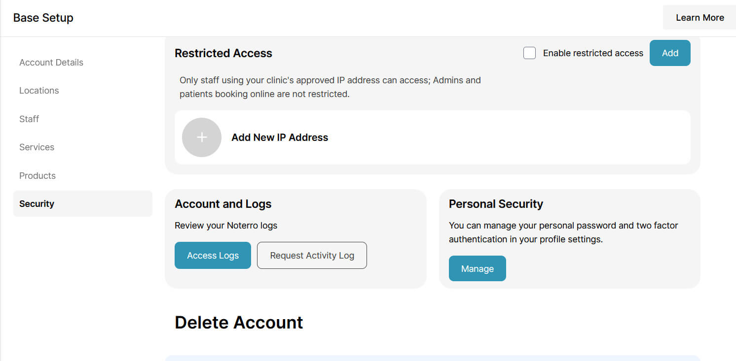 Healthcare Practice Security Dashboard and Activity Logs
