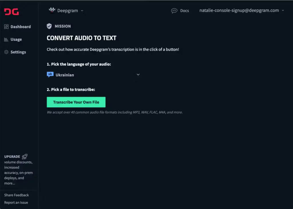 Best Voice Creating Software Deepgram