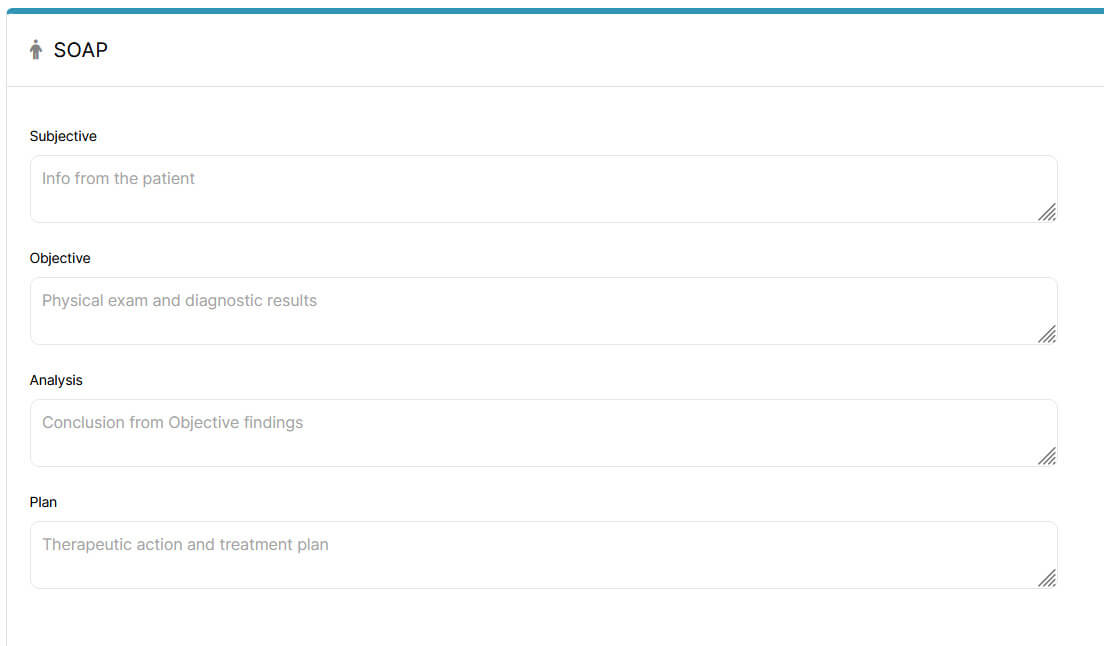 SOAP Note Template Form