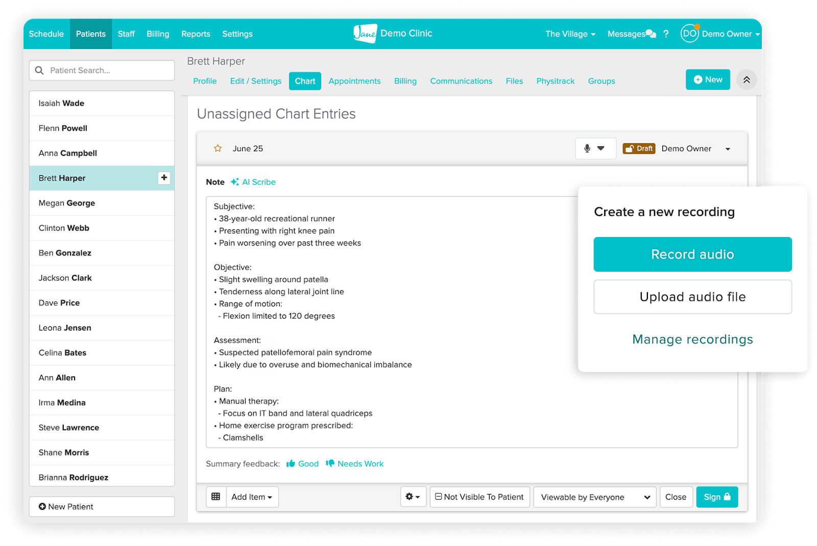 Top Osteopathy SoapNotes software JaneApp