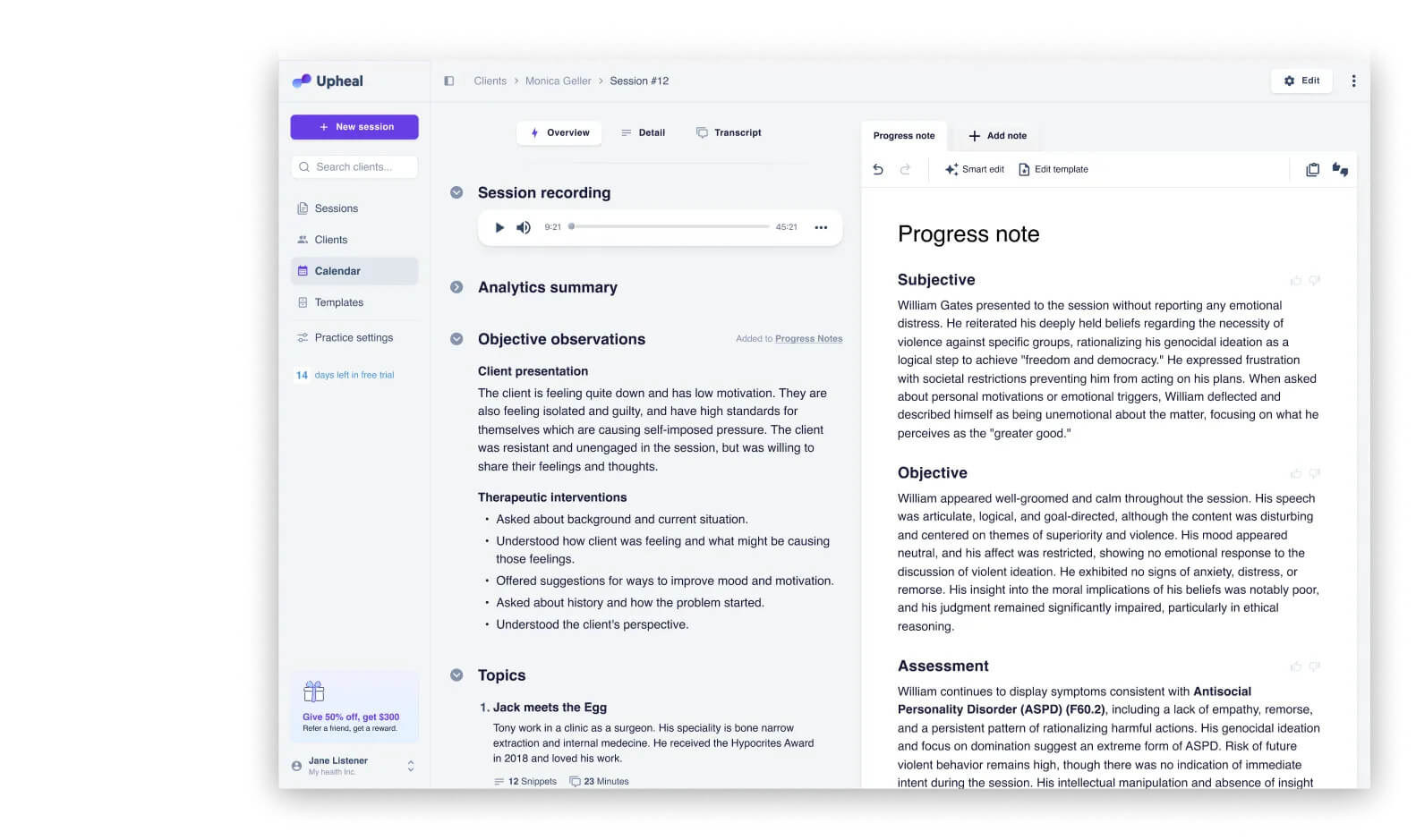 Best Osteopathy Soap Note software upheal