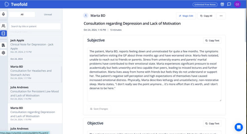 Best Chiropractic AI SOAP Notes Software Twofold