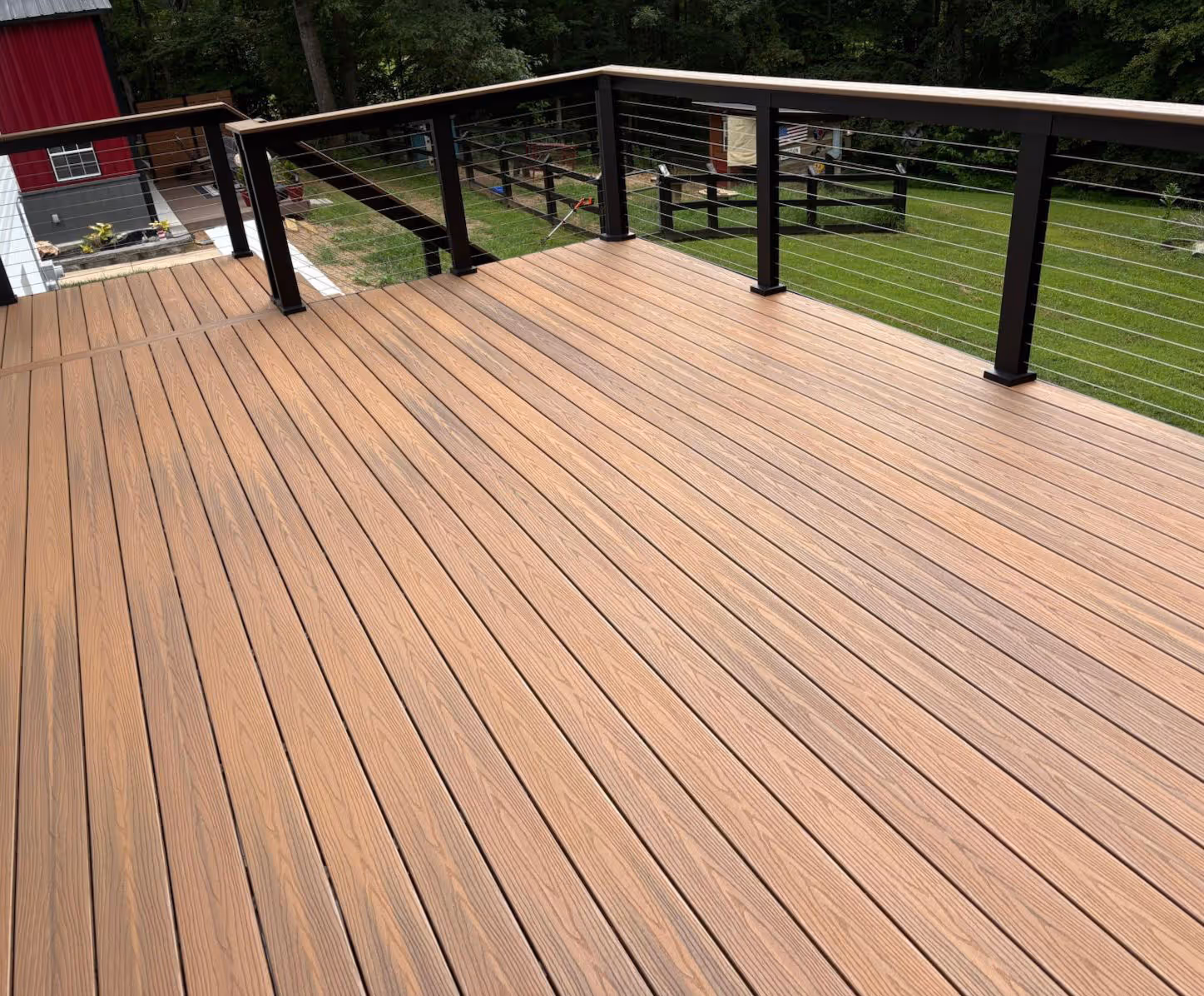 Deck installed by Arca Construction for a Stafford home.