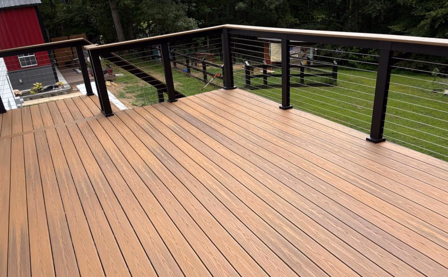 Deck installed by Arca Construction for a Stafford home.