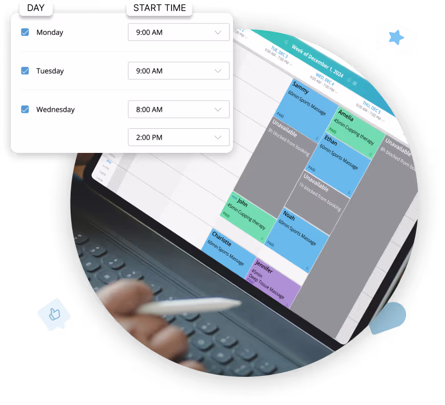 ClinicSense split shift feature