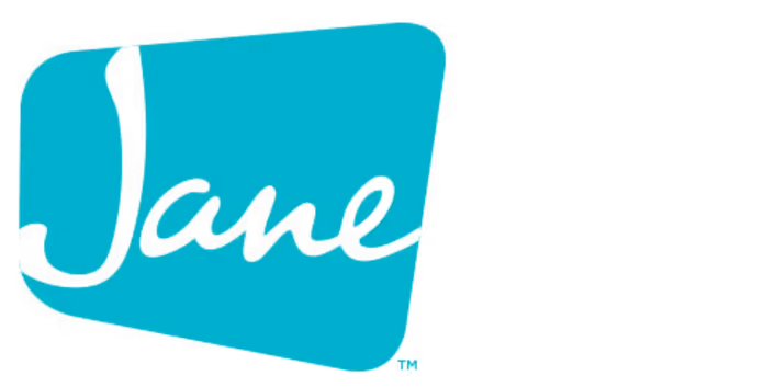 Logo with the word 'Jane' in cursive on a turquoise rounded rectangle background.