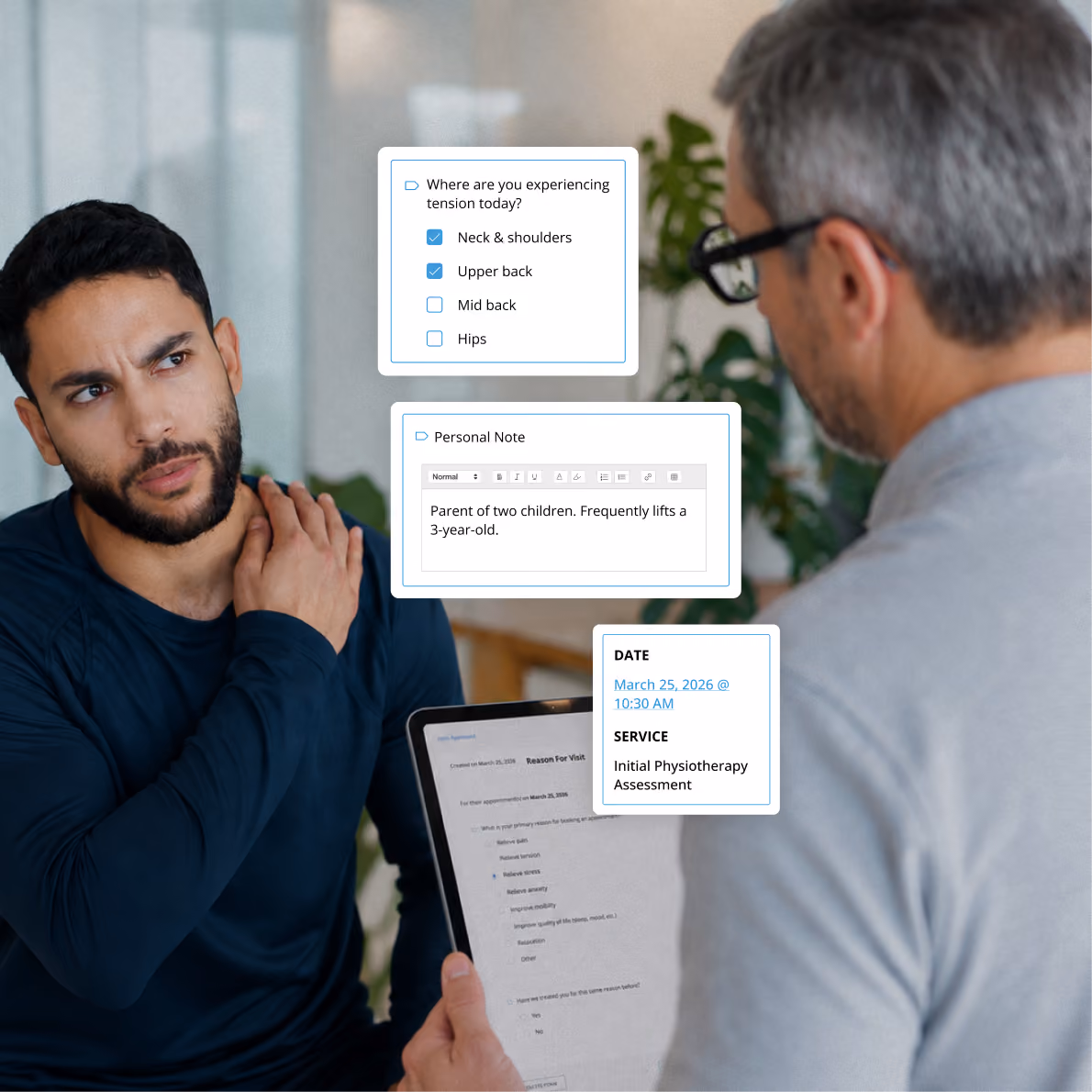 ClinicSense scheduling dashboard preview.