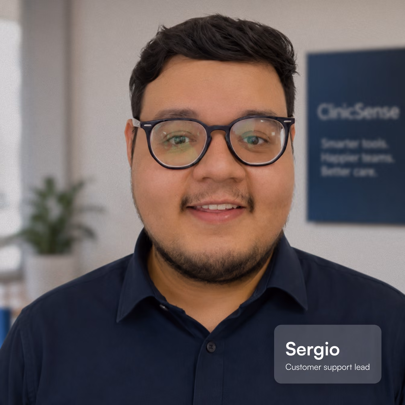 Photo of a ClinicSense support team member.