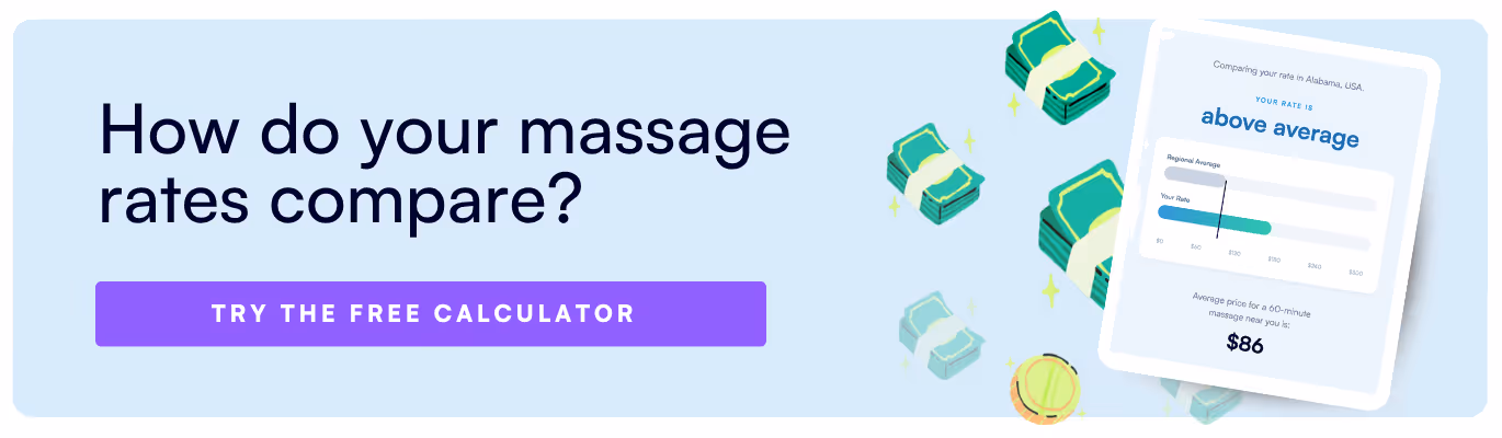 how to find your massage rates