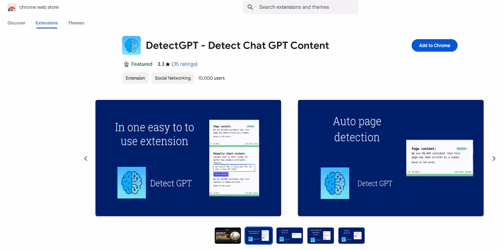 4. DetectGPT Chrome Extension