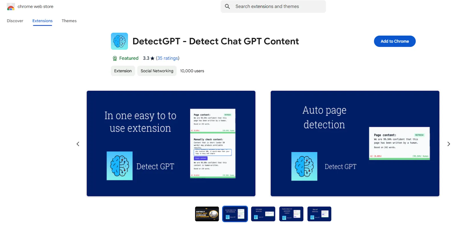 4. DetectGPT Chrome Extension