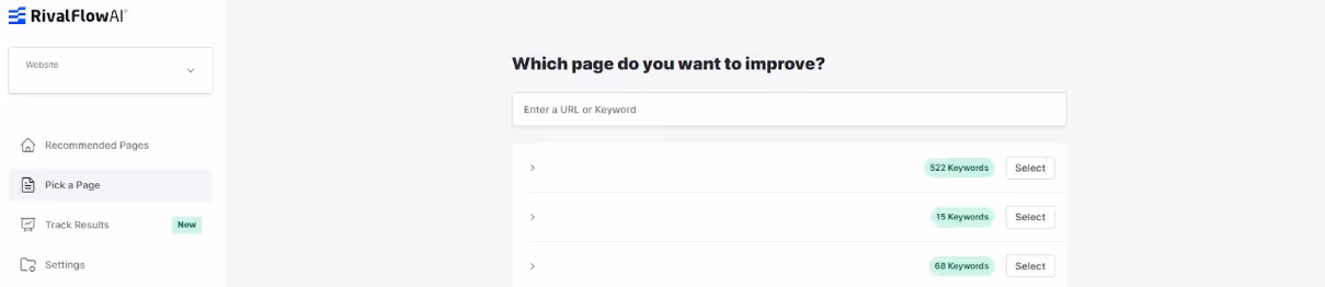 Pick a Page