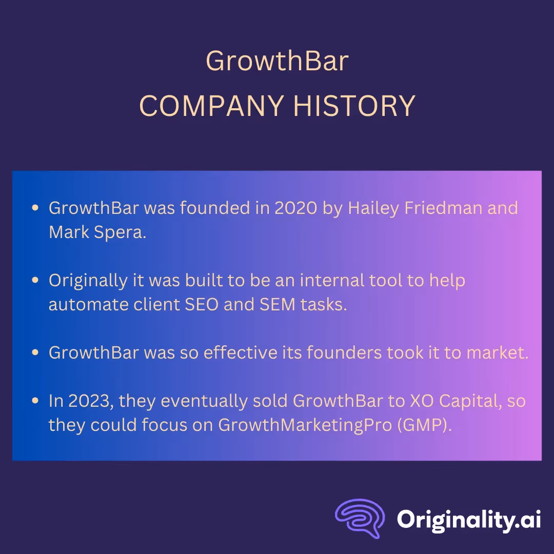 GrowthBar Company & Product Release History