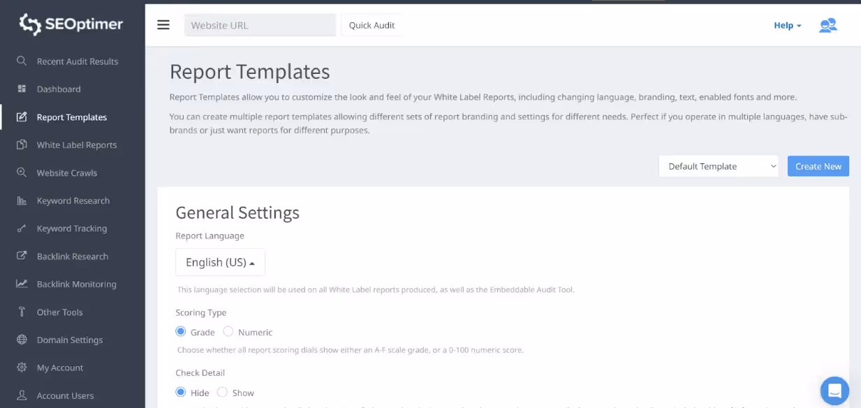 1. Report templates