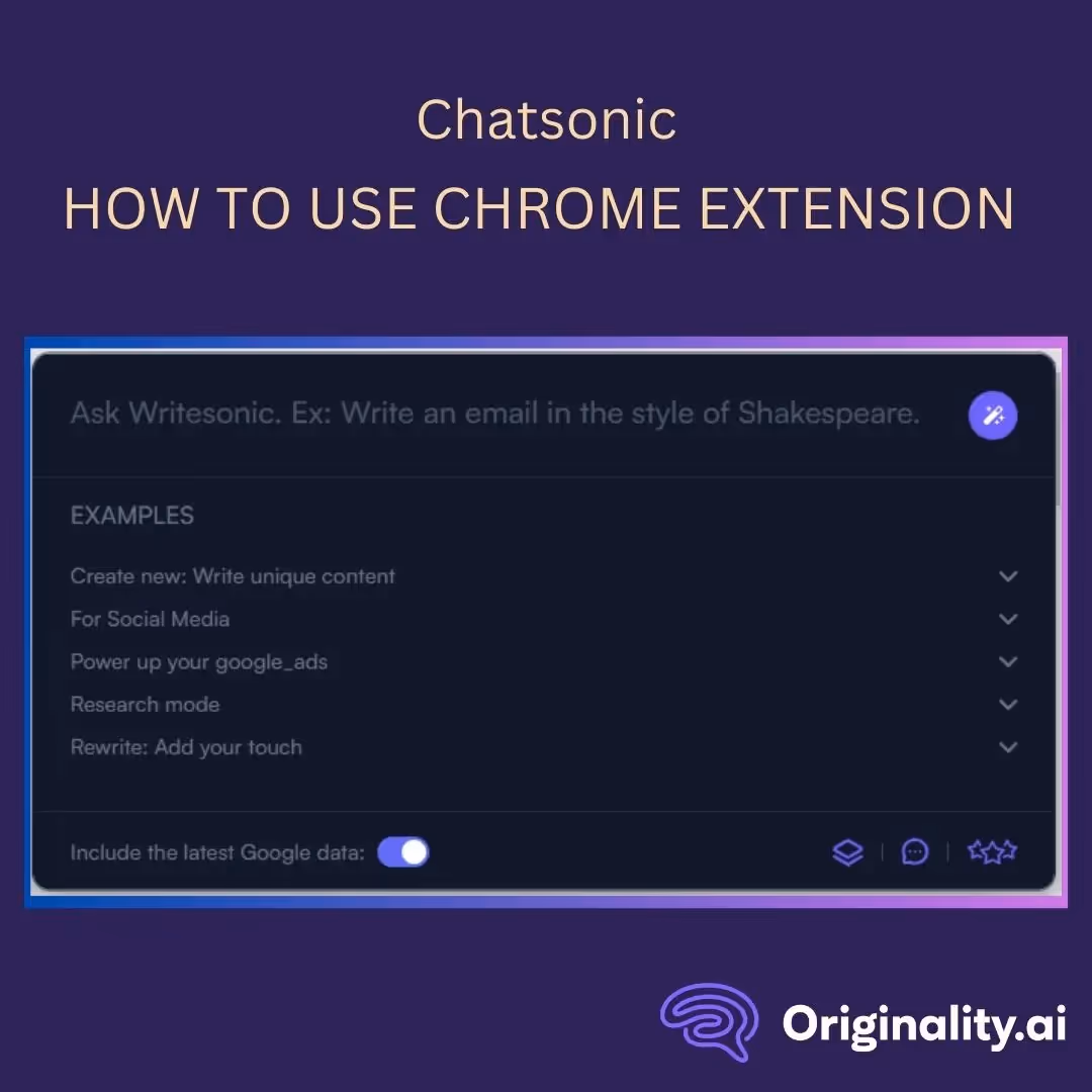 Step 2: Start using Chatsonic