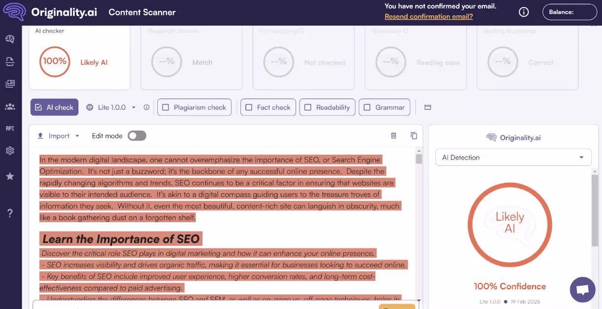 Is Article Fiesta-Generated Content Detectable?