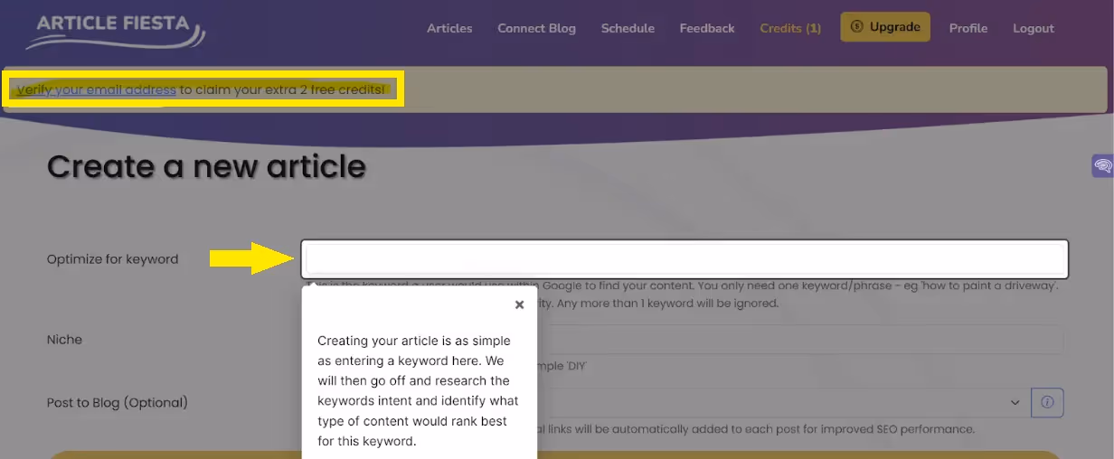 Step 1: Try out the tool with the “Get Started” button