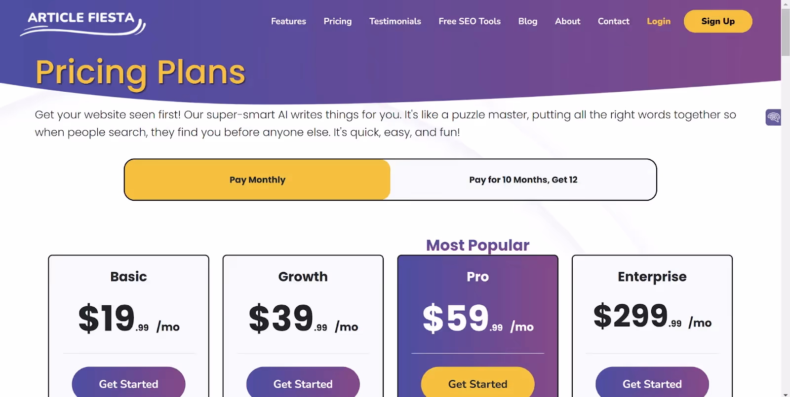 How Much Does Article Fiesta Cost?