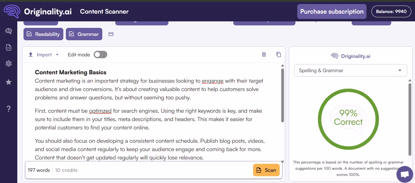 Grammar checker