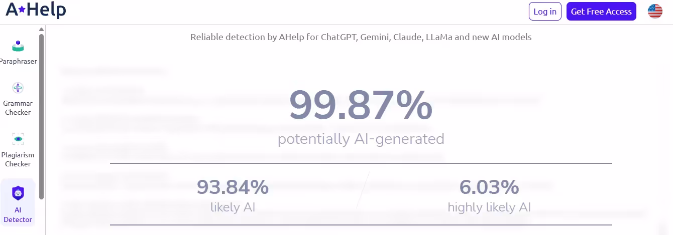 AHelp AI Detector