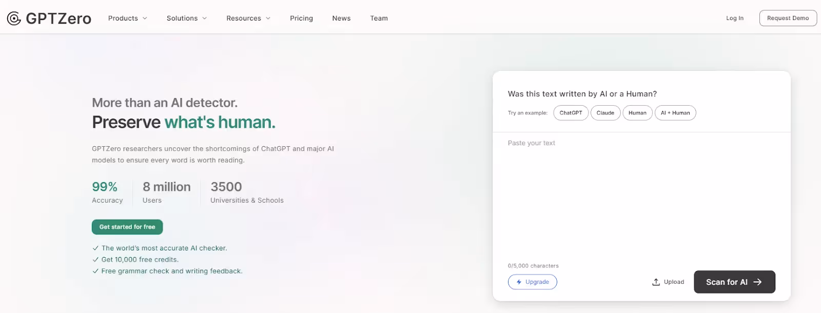 Popular AI detector with learning management system (LMS) integrations