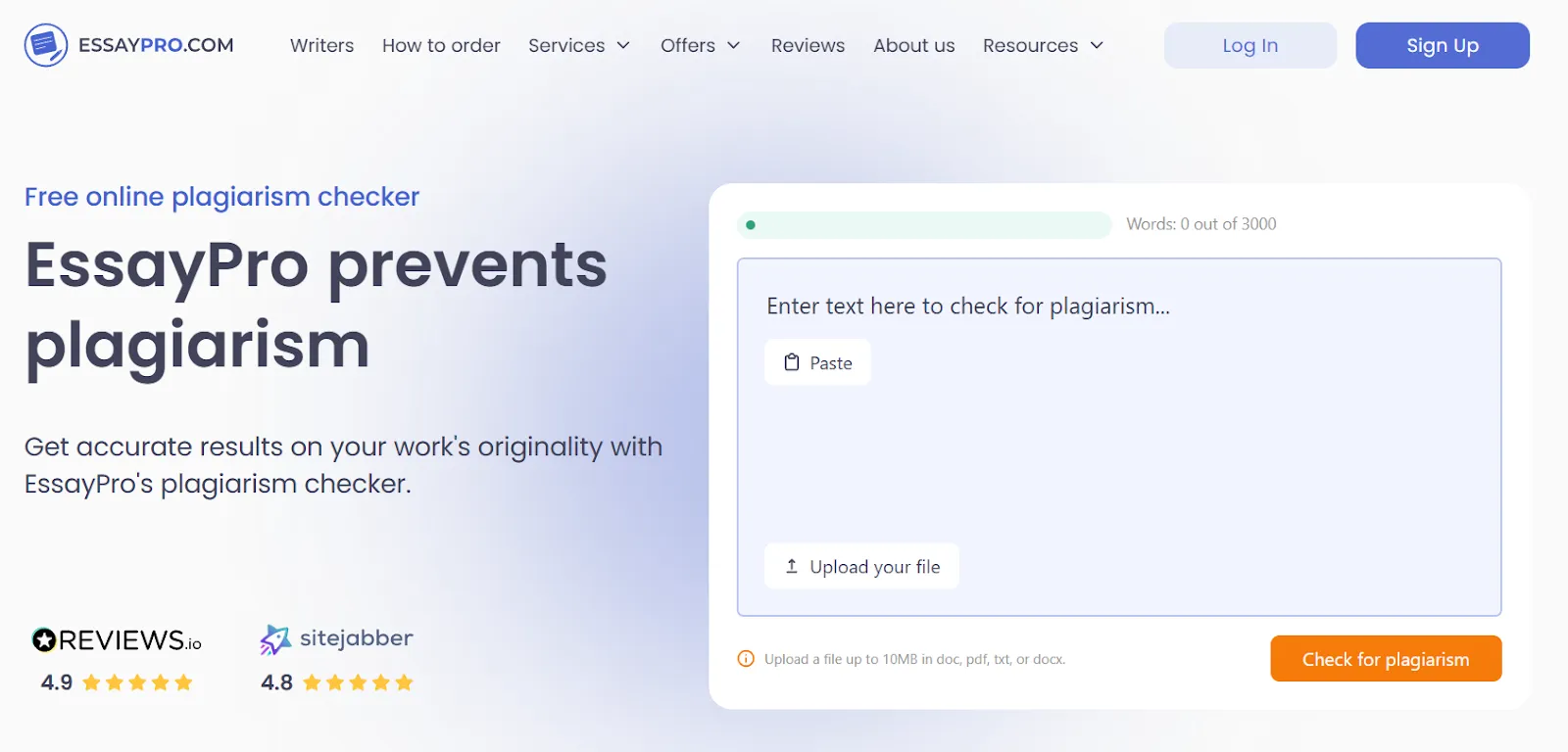 EssayPro: Plagiarism Checker Review