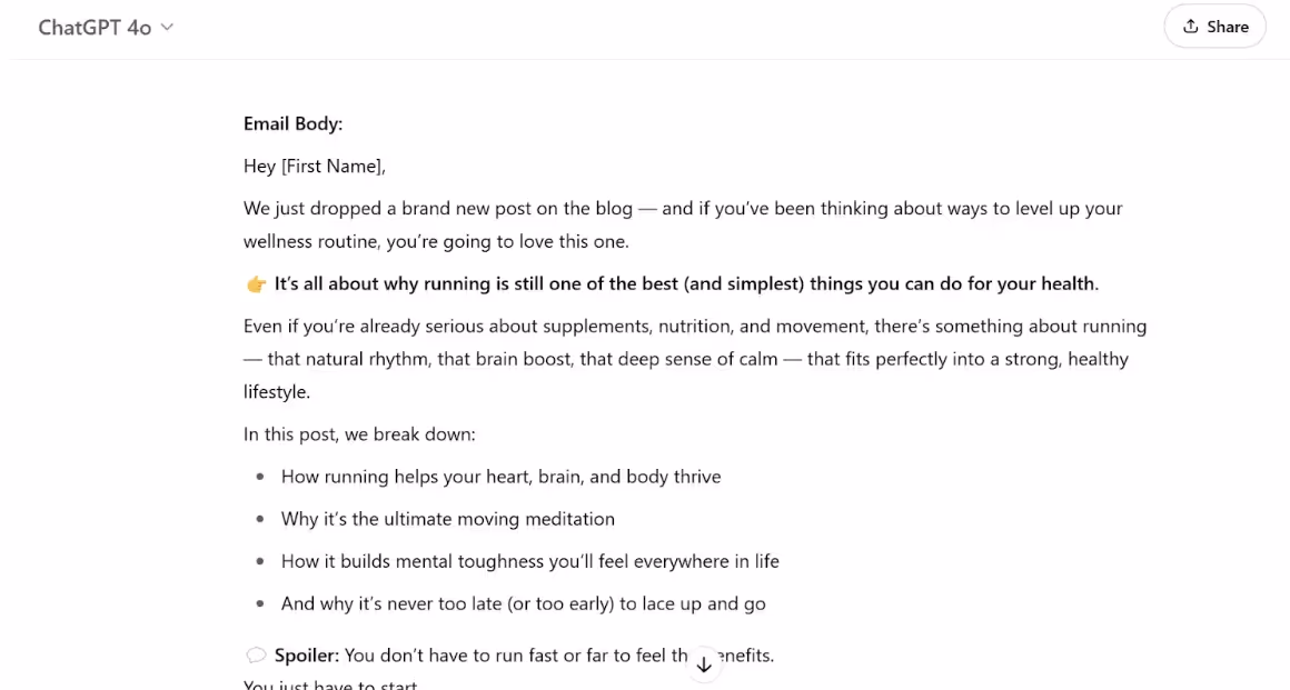 AI Content Sample 2: Promotional Email