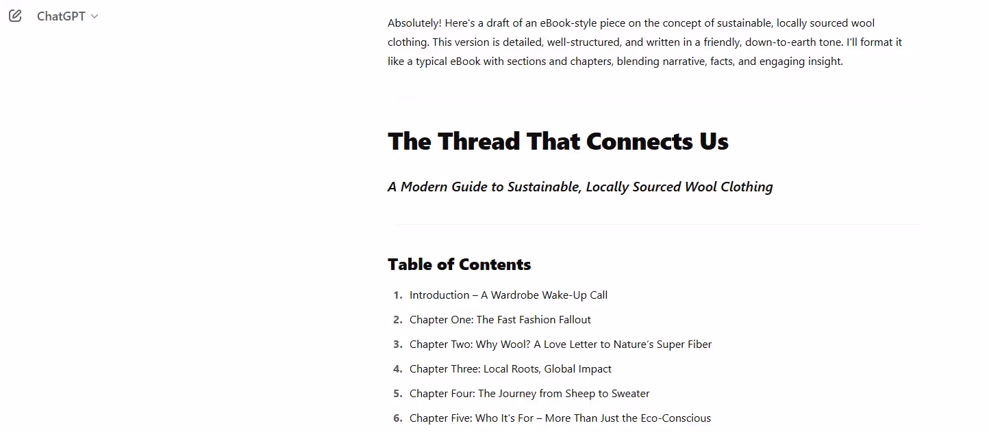 AI Content Sample 3: Ebook