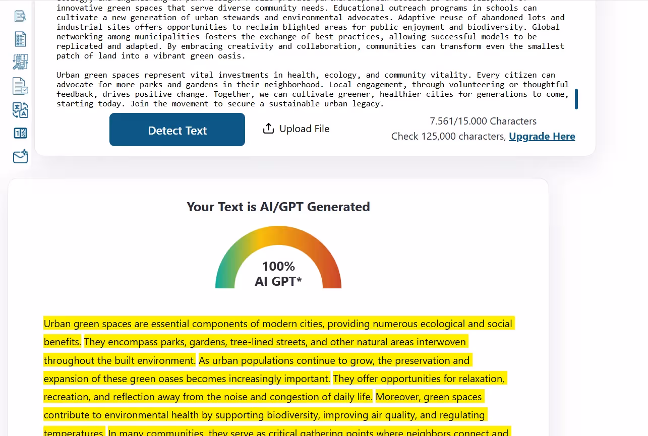 ZeroGPT Score