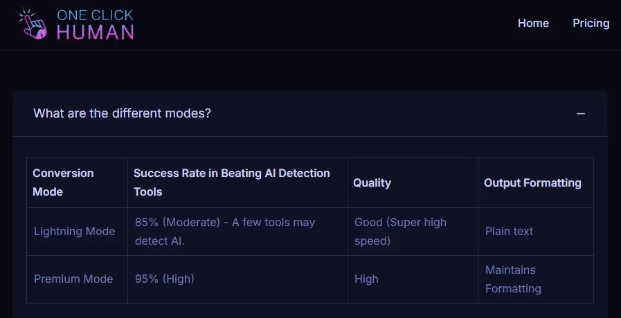 What Is OneClickHuman? 