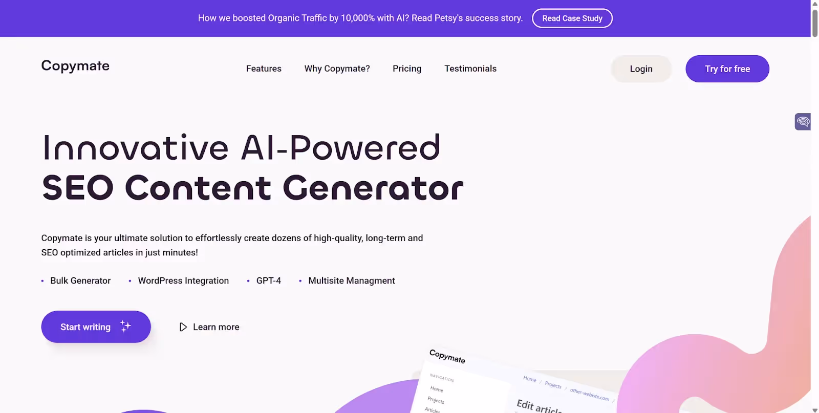Copymate.app AI SEO Content Generator Review + Is it Detectable?