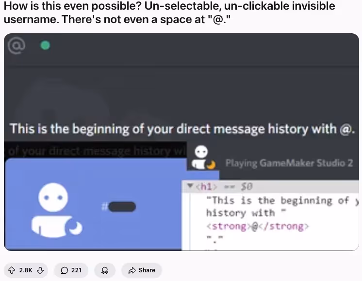 Use-Case 2 – Blank Message / Spoiler Gap