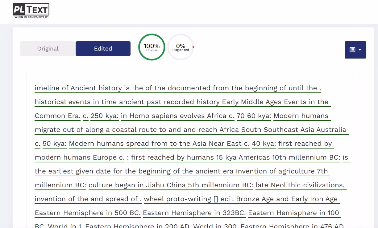 PLText Plagiarism Checker: 0% plagiarized