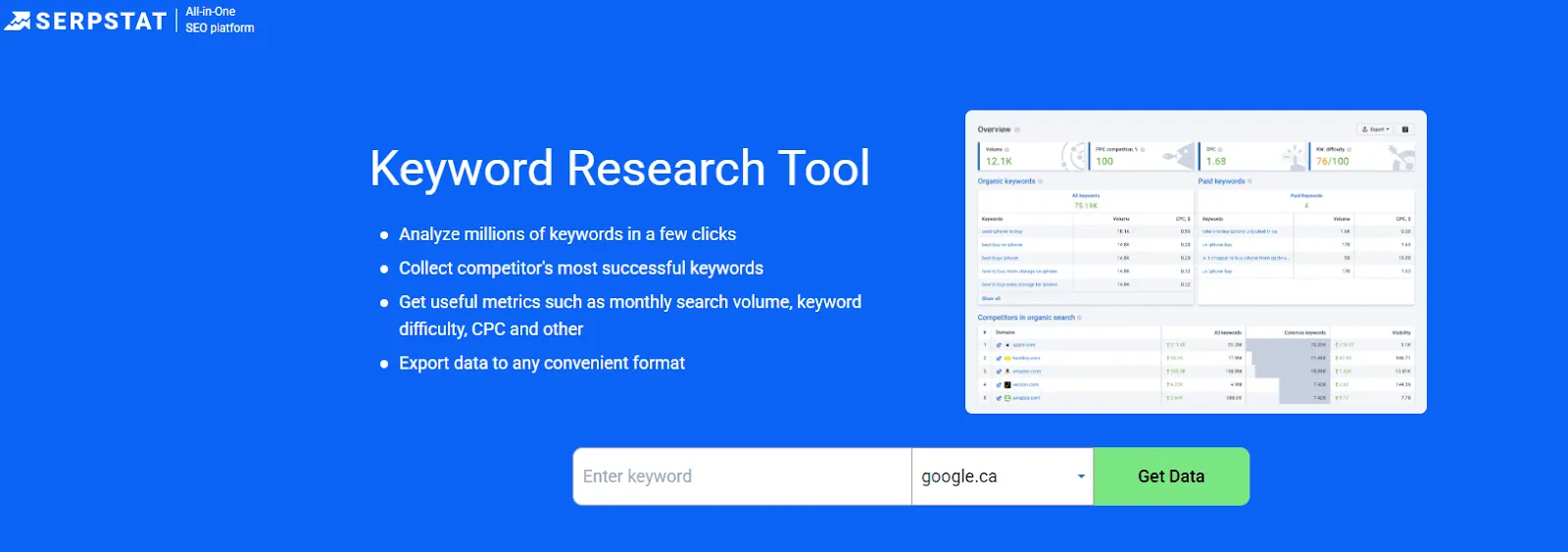 serp stat key features