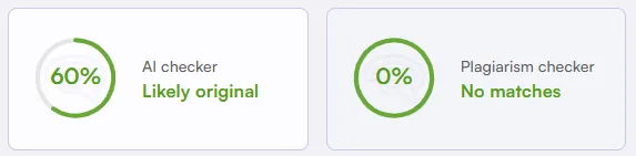 AI Detection vs. Plagiarism Checking scores