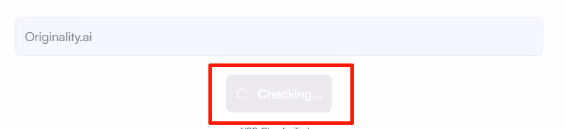 Press the CHECK button to start. The button changes to Checking… while processing.